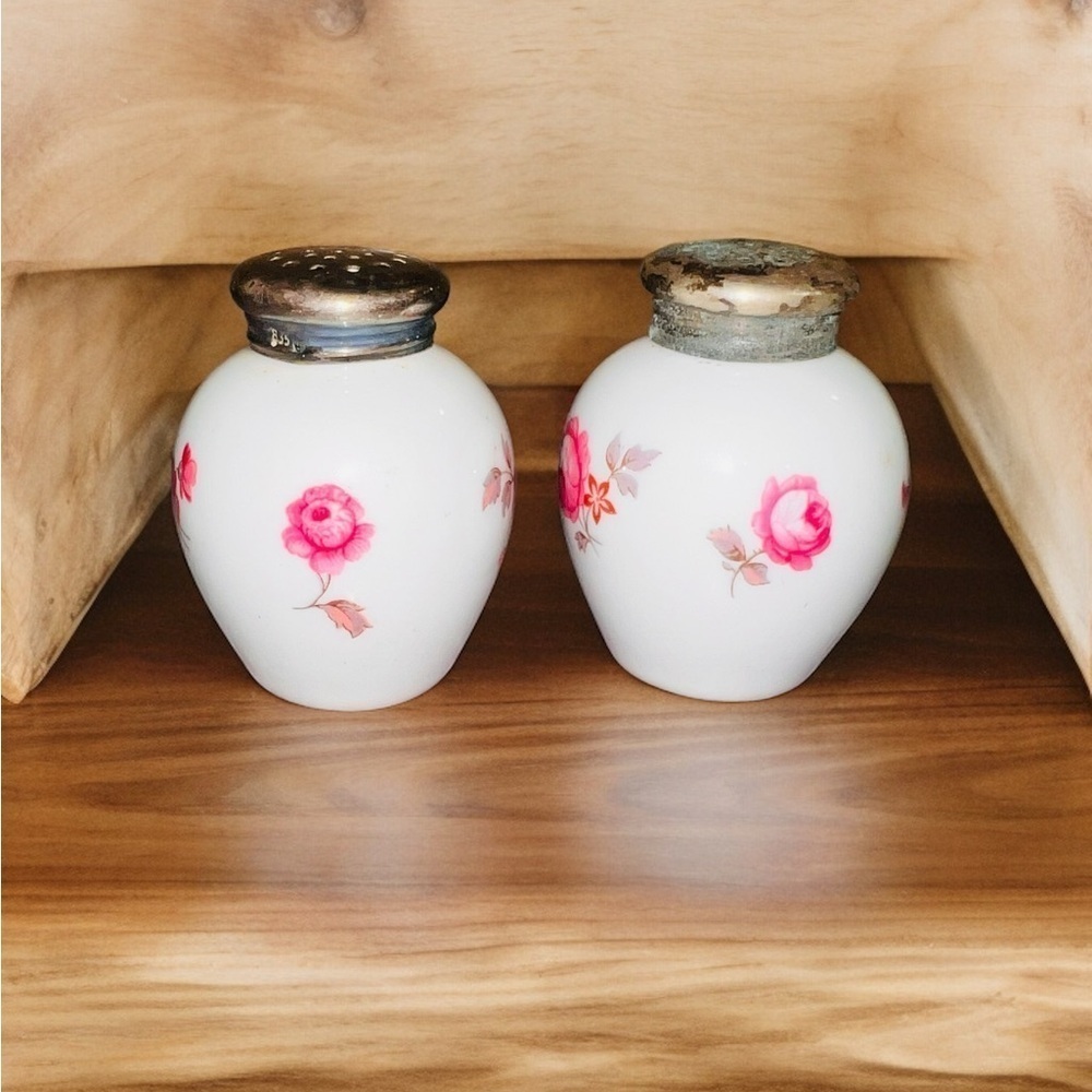 Vintage Thomos Germany Ceramic Floral Salt & Pepper Shakers